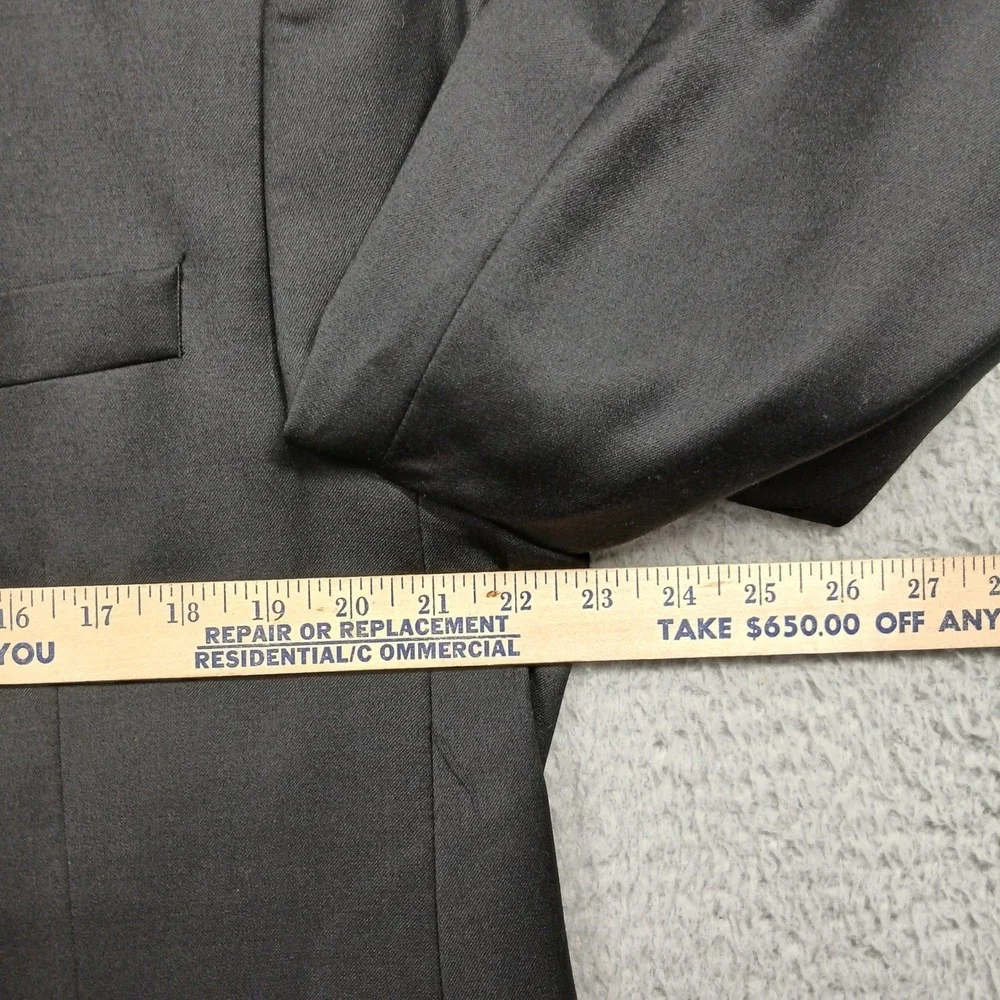 Lauren Ralph Lauren Blazer Mens 46L Charcoal Wool‎ Two Button Sport Coat